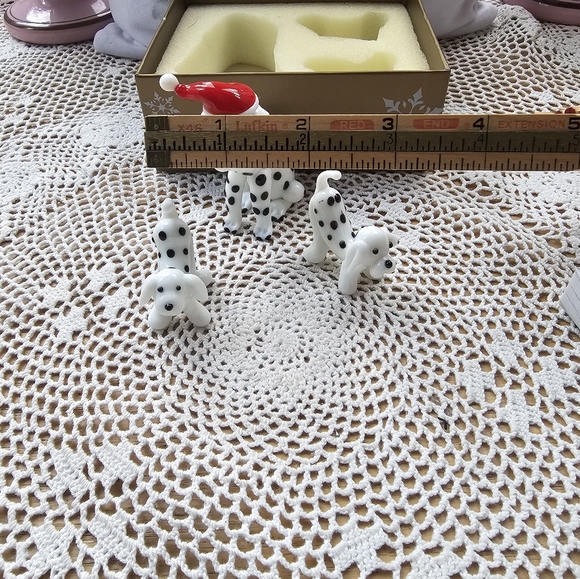 Pier 1 Dalmatian Dog Art Glass- White and Black Used - Picture 7 of 15